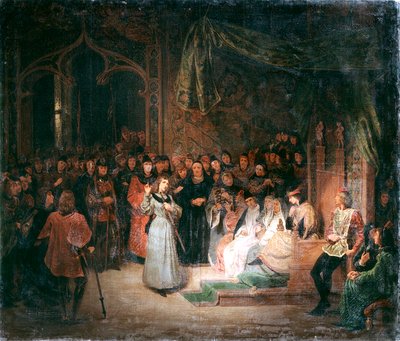 Joan of Arc before King Charles VII at Chinon, February, 1429 by Unbekannt