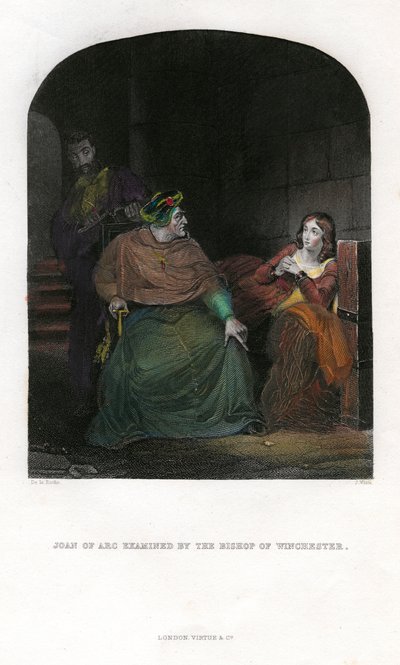Joan of Arc examined by the Bishop of Winchester by Unbekannt