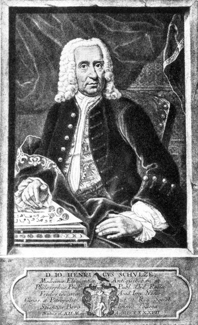 Johann Heinrich Schulze, German anticipator of photography, c 1710 by Unbekannt