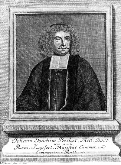 Johann Joachim Becher, German physician and chemist, c 1670s by Unbekannt