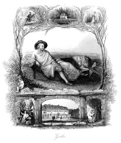 Johann Wolfgang von Goethe, German poet, dramatist and scientist, 19th century by Unbekannt