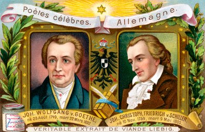 Johann Wolfgang von Goethe and Johann Christoph Friedrich von Schiller, c1900 by Unbekannt