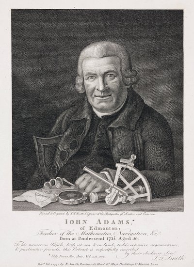 John Adams, mathematician by Unbekannt
