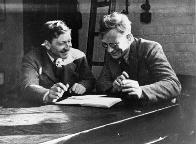 John Cockcroft and George Gamow, c. 1930 by Unbekannt