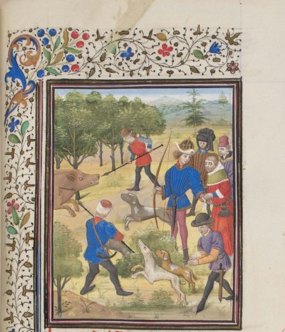John II Comnenus, Byzantine Emperor at the Hunt. Miniature from the Historia by William of Tyre by Unbekannt