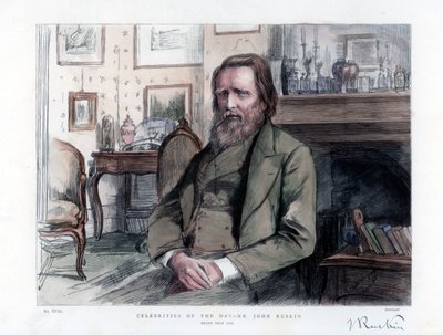 John Ruskin 1819-1900, English critic, author, poet and artist, 1886 by Unbekannt