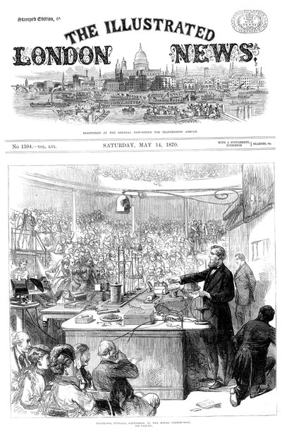 John Tyndall Lecturing on Electromagnetism at the Royal Institution, London by Unbekannt
