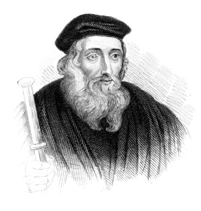 John Wycliffe, 14th century English theologian and religious reformer, c1850 by Unbekannt