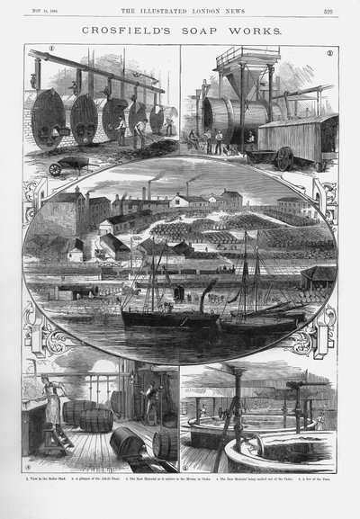 Joseph Crosfield & Sons soap factory at Bank Quarry, Warrington, Cheshire, 1886 by Unbekannt
