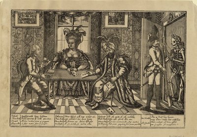 Joseph II, Catherine the Great and Sultan Abdul Hamid I playing cards by Unbekannt