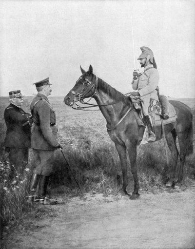 Joseph Joffre, Lord Kitchener and General Baratier, France, World War I by Unbekannt
