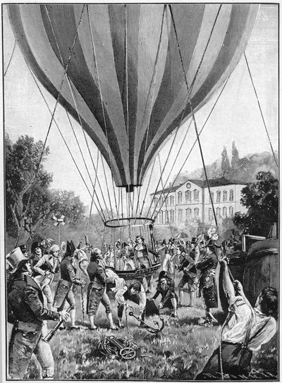 Joseph Louis Gay-Lussac Making a Balloon Ascent from Paris, 14 September 1804, 1910 by Unbekannt