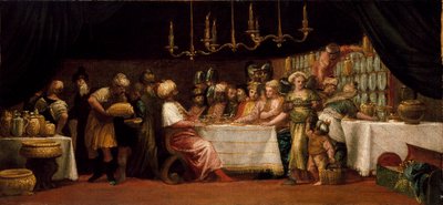 Judith Feasted by Holofernes, c. 16th century by Unbekannt