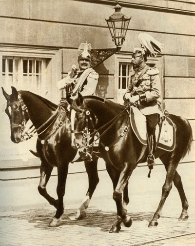 Kaiser Wilhelm II and King George V in Berlin, Germany, 1911, 1935 by Unbekannt