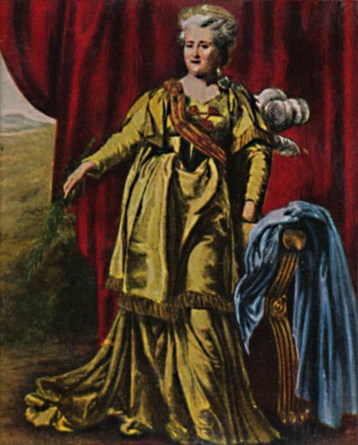 Empress Catherine II of Russia 1729-1796 - Painting by Lewitzky, 1934 by Unbekannt