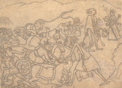 Kali Presenting the Heads of Chanda and Munda to Durga from the Devi Mahatmya by Unbekannt
