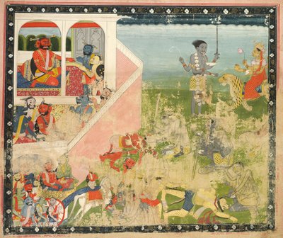 Kali and Devi Attack, Leaf from a Devi Mahatmya by Unbekannt Unbekannt