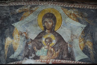 Kariye Camii (St. Savior in Chora Church) fresco: Virgin and Child, Istanbul, Turkey by Unbekannt