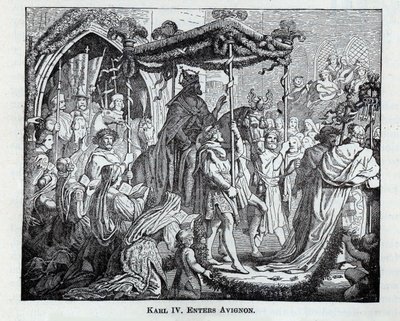 Karl IV Enters Avignon by Unbekannt