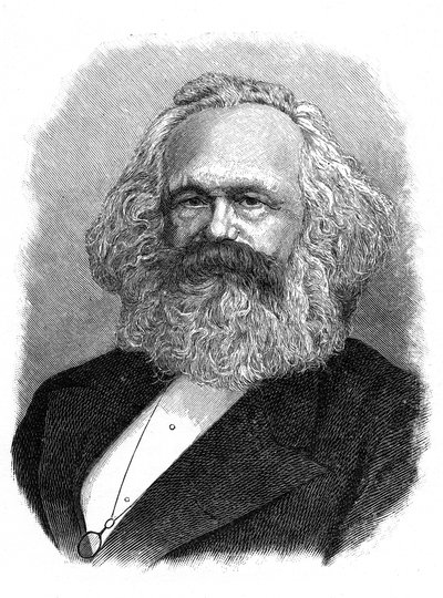 Karl Marx, German political, social and economic theorist by Unbekannt