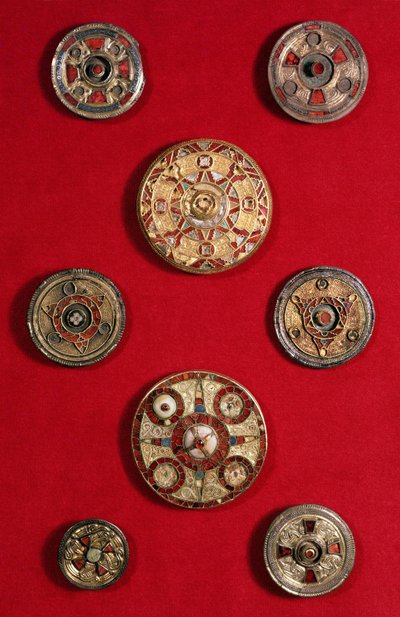 Kentish Circular Jewelled Brooches, Anglo-Saxon by Unbekannt
