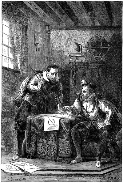 Kepler and Brahe at Work Together c. 1600, c. 1870 by Unbekannt