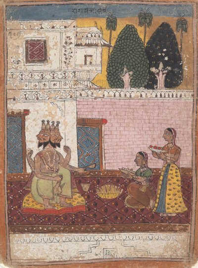 Khambavati Ragini from a Dispersed Ragamala Series by Unbekannt