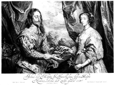 King Charles I and Queen Henrietta Maria by Unbekannt