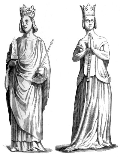 King Charles V of France and Joanna of Bourbon by Unbekannt