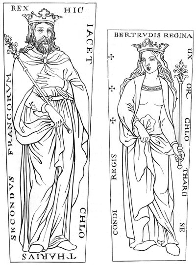 King Clotaire II and Bertude by Unbekannt