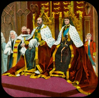 King Edward VII and Queen Alexandra, State Opening of Parliament, Westminster by Unbekannt
