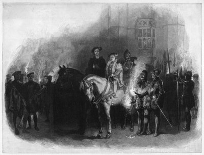 King Edward VI and Edward Seymour, Duke of Somerset, Hampton Court, 19th century by Unbekannt