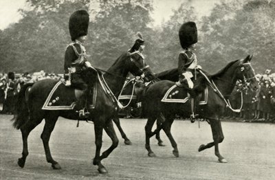 King George Riding With the Late King George V and the Prince of Wales by Unbekannt
