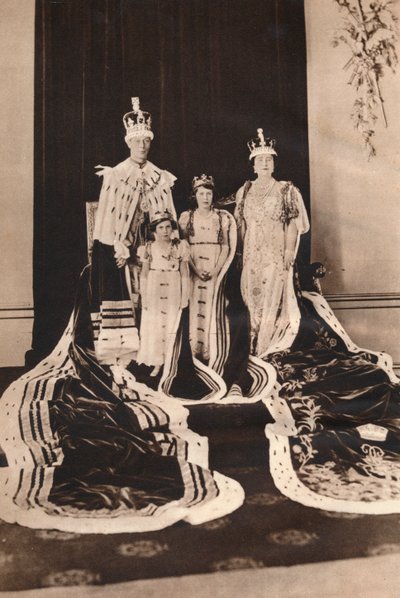 King George VI and Queen Elizabeth on their Coronation Day by Unbekannt
