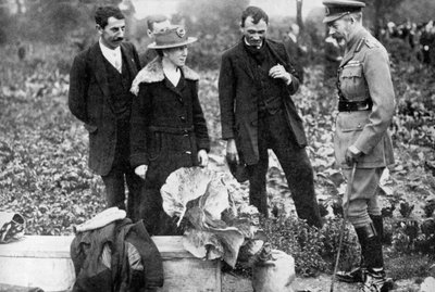King George V Admiring Allotments on Clapham Common, London, c1910s-c1920s, 1936 by Unbekannt