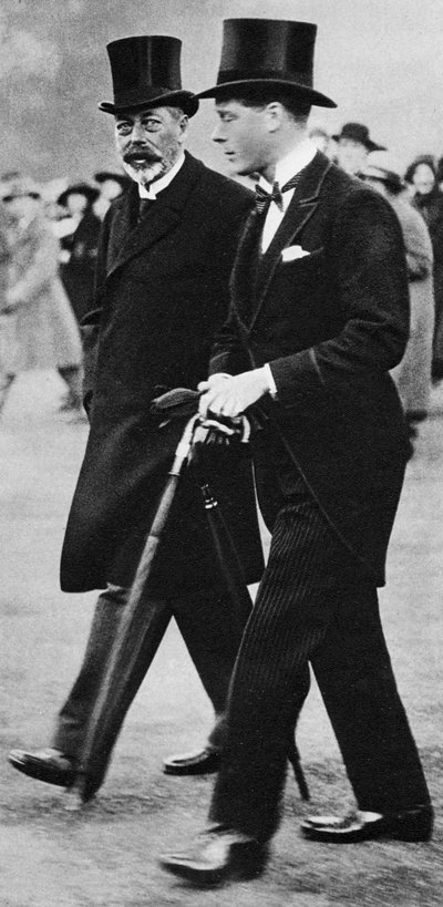 King George V and His Son, Prince Edward, Duke of Windsor by Unbekannt