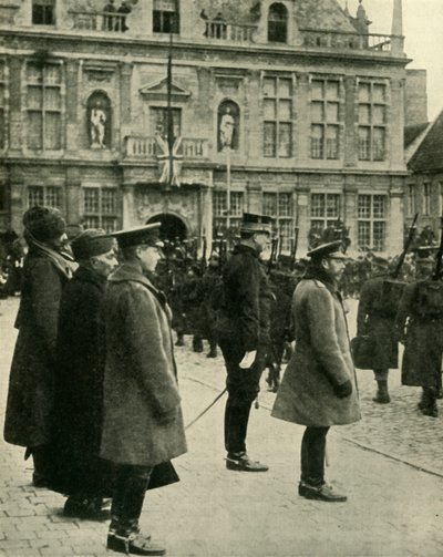 King George V at Furnes, Belgium, First World War, 4 December 1914 by Unbekannt