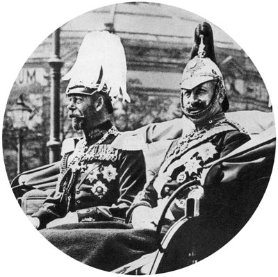 King George V of Great Britain and the German Kaiser, Berlin by Unbekannt