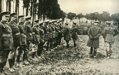 King George V Visits Allied Forces on the Front Line, First World War, 1915 by Unbekannt