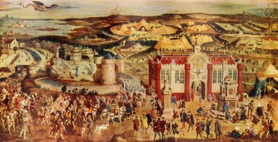 King Henry VIII Meeting Francis at the Field of the Cloth of Gold by Unbekannt