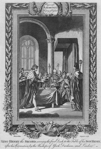 King Henry the Second Serving the First Dish to the Table of His Son, c1787 by Unbekannt