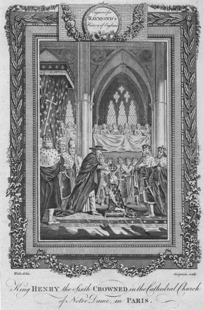 King Henry the Sixth Crowned in the Cathedral Church of Notre Dame, in Paris, c1787 by Unbekannt