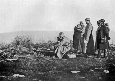 King Peter of Serbia at the front, First World War by Unbekannt