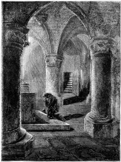 King Richard I 1157-1199 kneeling before the shrine of St Januarius by Unbekannt