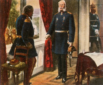 King Wilhelm and Emperor Napoleon after the Battle of Sedan, 2 September 1870 by Unbekannt