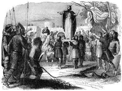 King of the Franks Being Carried on a Shield by Unbekannt