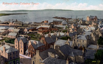 Kirkwall from the Cathedral Tower, Orkney, Scotland by Unbekannt