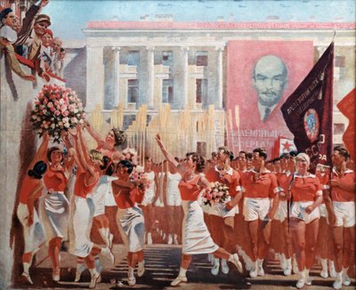 Kirov Watches a Parade of Sportsmen (1935) by Unbekannt