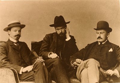 Konstantin Balmont, Sergei Poliakov and Modest Durnov, Russian Poets by Unbekannt