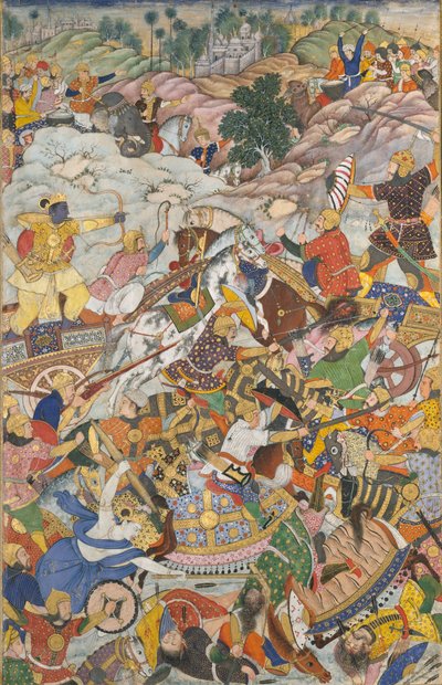 Krishna and Balarama Fighting the Enemy, Folio from a Harivamsa The Legend of Hari by Unbekannt